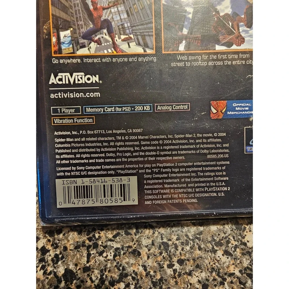 Spider-Man 2 Sony PlayStation 2 PS2 Activision 2004 NTSC Factory Sealed New